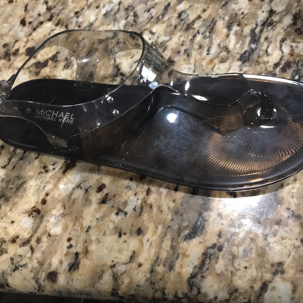 Michael Kors plate jelly sandals